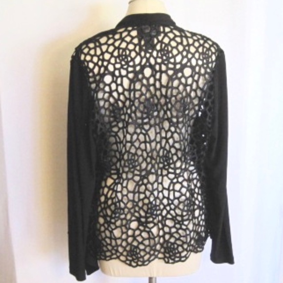 Frank Lyman Crochet Back Cover-Up - Picture 3 of 6